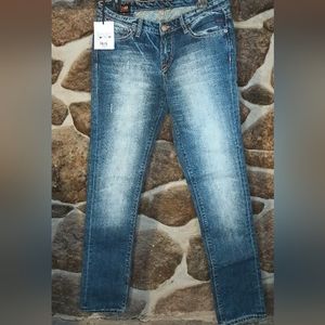 Sun 68 women's blue denim 5 pocket jeans size 28x32